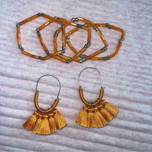 Orange gold jewelry set - Picture 2 of 2